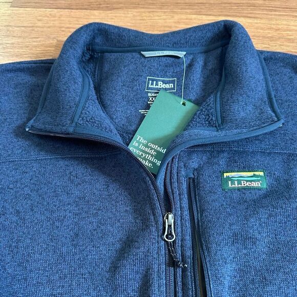 L.L. Bean Sweater Fleece Vest Bright Navy Blue | Men’s XXL Tall - Picture 6 of 13